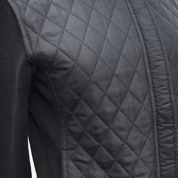 NWT Liz Claiborne Nylon Quilted Black Zip Front Jacket Size Small - Picture 5 of 14